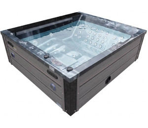 СПА-бассейн Aquajoy Venice (215х190х70 см), темный опал, с динамиками и LED-подсветкой