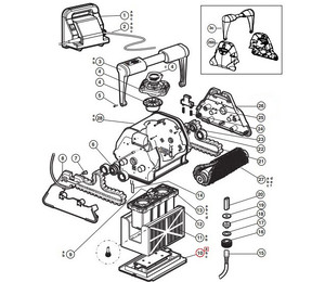 Нижняя крышка для робота-пылесоса Hayward TigerShark (RCX75000-236)