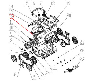 Приводной двигатель к пылесосу Wybotics WY200 (No 12 B.WYBOT S1.04.001)