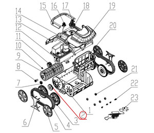 Шестерня колеса к пылесосу Wybotics WY200 (No 2 S.WY3312Pro.001)