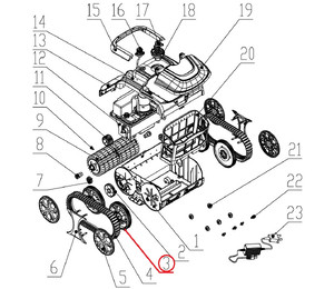 Колесо к пылесосу Wybotics WY200, (№3 S.WY3312Pro.024)