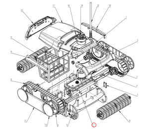 Комплект приводного механизма для робота-пылесоса Wybotics WY350 (B.WY360.02.001)