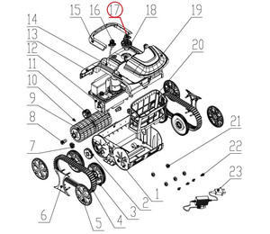 Колпачок кнопки включения к пылесосу Wybotics WY200 (№1 S.WY200 Pro.10.001)