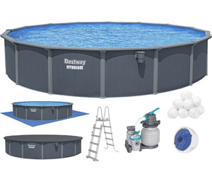 Сборный бассейн Bestway Hydrium 561RP (732х132 см) с песочным фильтром, лестницей и тентом