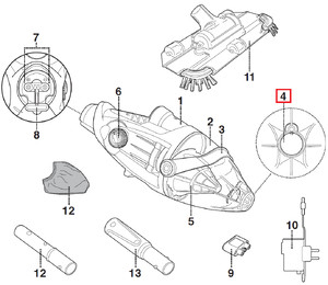 Заслонка клапана слива воды Kokido для пылесоса Voltera 25 EV25CBX/EU (EV25ASM03)