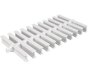 Переливная решетка Aquajoy KP HKE01 Classik с центральным соединением 145×25 мм (белая)