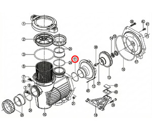 Уплотнительное кольцо крыльчатки насоса Hayward HCP RPUM0011.03R