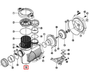 Корпус насоса Hayward KPR HCP3600 (500100100023)