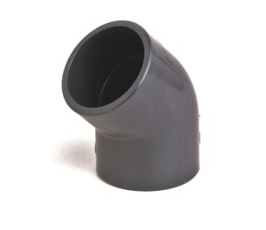 Коліно ПВХ Aquaviva 45 ° / 90 мм
